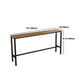 Set tavolo e sgabello moderno da esterno 1/5 pezzi Set bistrot rettangolare in legno e metallo