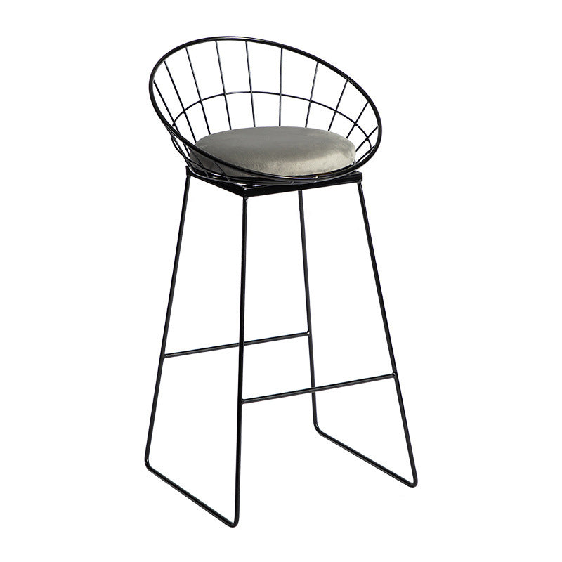 Modern 1/3 Pieces Bar Table Set Round Stone Counter Table with Backrest Stools Light-Grey 30"H Stool (Single) Clearhalo 'Bar Furniture' 'furn' 'furn_home_bar_bar_sets' 'Furniture' 'Home Bars & Bar Sets' 'home_bar_bar_sets' 'Kitchen & Dining Furniture' 5475145