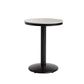 Modern 1/3 Pieces Bar Table Set Round Stone Counter Table with Backrest Stools White 22"L x 22"W Clearhalo 'Bar Furniture' 'furn' 'furn_home_bar_bar_sets' 'Furniture' 'Home Bars & Bar Sets' 'home_bar_bar_sets' 'Kitchen & Dining Furniture' 5475147