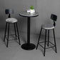 Modern 1/3 Pieces Bar Table Set Round Stone Counter Table with Backrest Stools Clearhalo 'Bar Furniture' 'furn' 'furn_home_bar_bar_sets' 'Furniture' 'Home Bars & Bar Sets' 'home_bar_bar_sets' 'Kitchen & Dining Furniture' 5475153