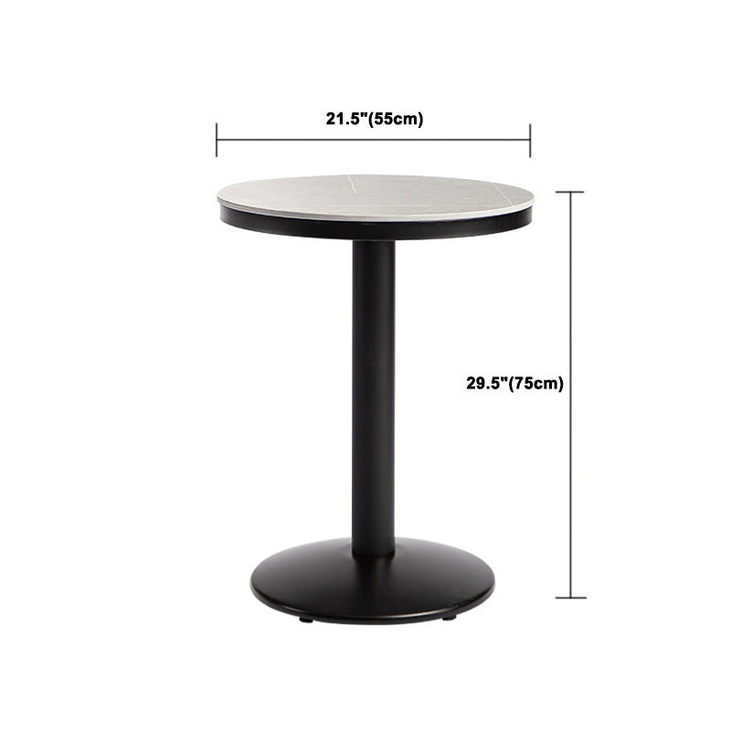 Modern 1/3 Pieces Bar Table Set Round Stone Counter Table with Backrest Stools Clearhalo 'Bar Furniture' 'furn' 'furn_home_bar_bar_sets' 'Furniture' 'Home Bars & Bar Sets' 'home_bar_bar_sets' 'Kitchen & Dining Furniture' 5475155