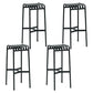 1/2/4 Pieces Modern Bar Set Matte Finish Metal Bar Stool and Table Set