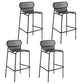 1/2/4 Pieces Modern Bar Set Matte Finish Metal Bar Stool and Table Set