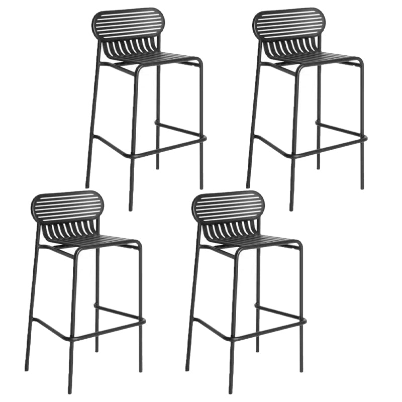 1/2/4 Pieces Modern Bar Set Matte Finish Metal Bar Stool and Table Set