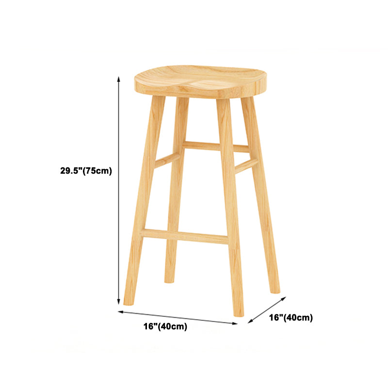 Rectangle Pine Wood Bar Table Set 1/5/9 Pièces Table de comptoir avec tabourets sans dos