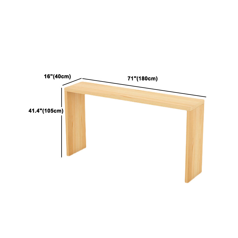 Rectangle Pine Wood Bar Table Set 1/5/9 Pièces Table de comptoir avec tabourets sans dos