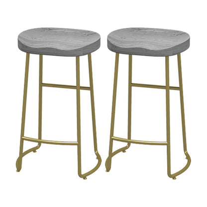 Living Room Modern Pub Set 1/2/4/7 Pieces Oval Wood Bar Stool and Table Set