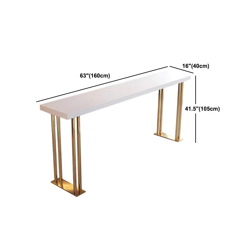 Mesa de barra de madera sólida rectangular de lujo Juego de mesa 1/3/5 piezas de mostrador con taburetes altos