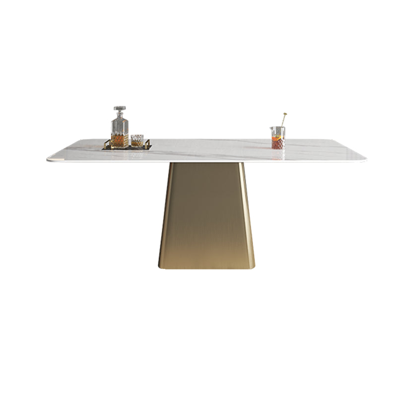 Glam Dining Set 1/2/4/7 Pieces Sintered Stone Top Table with Wingback Chairs Clearhalo 'Dining Room Sets' 'Dining Tables & Seating' 'dining_room_set' 'furn' 'furn_dining_room_set' 'Furniture' 'Kitchen & Dining Furniture' 5475320