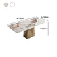 Glam Dining Set 1/2/4/7 Pieces Sintered Stone Top Table with Wingback Chairs Clearhalo 'Dining Room Sets' 'Dining Tables & Seating' 'dining_room_set' 'furn' 'furn_dining_room_set' 'Furniture' 'Kitchen & Dining Furniture' 5475333