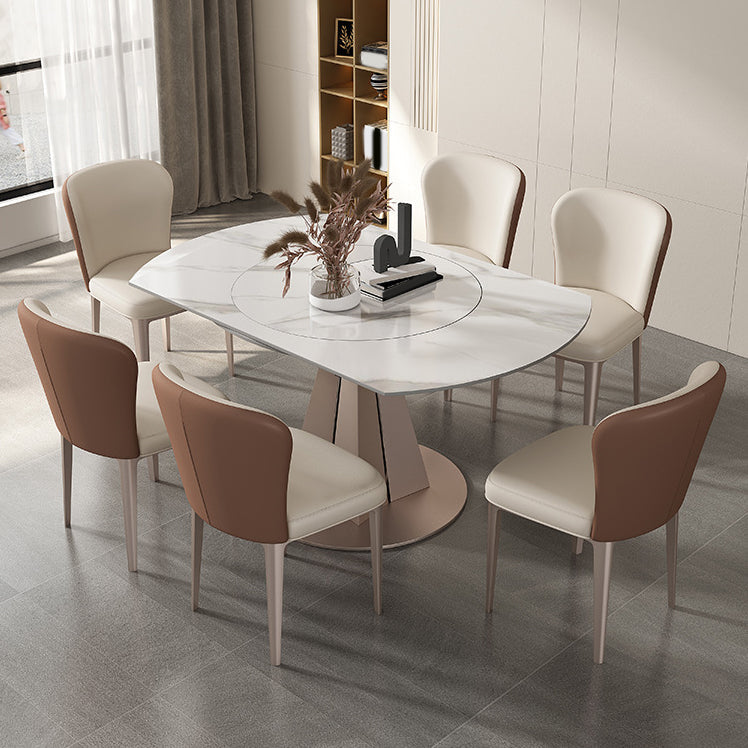 Set da pranzo moderno in pietra sinterizzata Set da pranzo da 1/2/5/7 pezzi per uso domestico