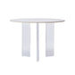 Contemporary Dining Room Set 1/2/3 Pcs Sintered Stone Top Table with Chairs White 53"L x 53"W Clearhalo 'Dining Room Sets' 'Dining Tables & Seating' 'dining_room_set' 'furn' 'furn_dining_room_set' 'Furniture' 'Kitchen & Dining Furniture' 5475359