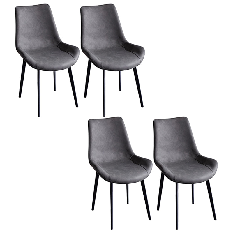 Modern Dining Set 1/4/5/7 Pcs Rectangle Dining Table with Wingback Chairs 4 Grey Chairs Clearhalo 'Dining Room Sets' 'Dining Tables & Seating' 'dining_room_set' 'furn' 'furn_dining_room_set' 'Furniture' 'Kitchen & Dining Furniture' 5475385