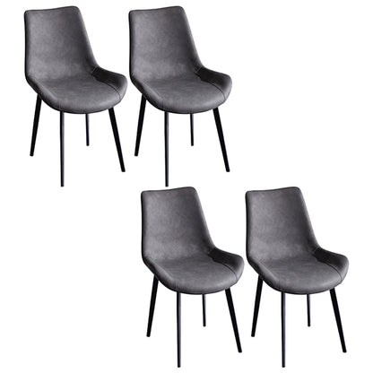 Modern Dining Set 1/4/5/7 Pcs Rectangle Dining Table with Wingback Chairs 4 Grey Chairs Clearhalo 'Dining Room Sets' 'Dining Tables & Seating' 'dining_room_set' 'furn' 'furn_dining_room_set' 'Furniture' 'Kitchen & Dining Furniture' 5475385