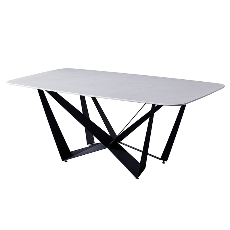 Modern Dining Set 1/4/5/7 Pcs Rectangle Dining Table with Wingback Chairs Clearhalo 'Dining Room Sets' 'Dining Tables & Seating' 'dining_room_set' 'furn' 'furn_dining_room_set' 'Furniture' 'Kitchen & Dining Furniture' 5475388