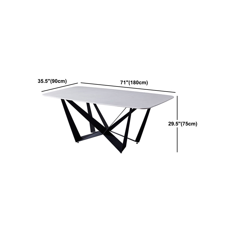Modern Dining Set 1/4/5/7 Pcs Rectangle Dining Table with Wingback Chairs Clearhalo 'Dining Room Sets' 'Dining Tables & Seating' 'dining_room_set' 'furn' 'furn_dining_room_set' 'Furniture' 'Kitchen & Dining Furniture' 5475400