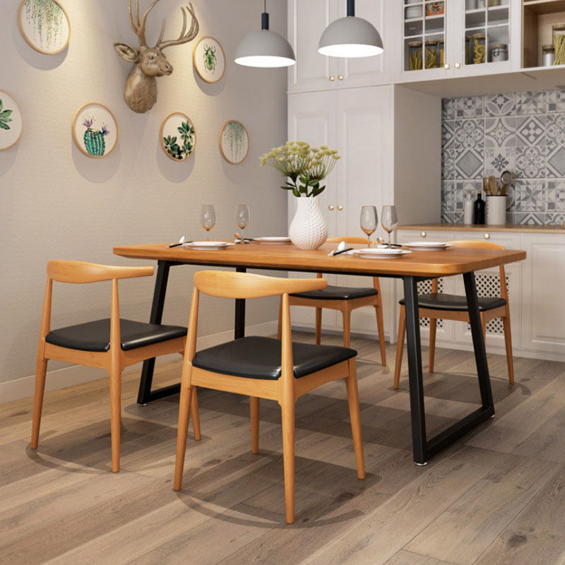 Industrial Dining Set 1/2/5 Pcs Solid Wood Dining Table and Chairs Clearhalo 'Dining Room Sets' 'Dining Tables & Seating' 'dining_room_set' 'furn' 'furn_dining_room_set' 'Furniture' 'Kitchen & Dining Furniture' 5475408