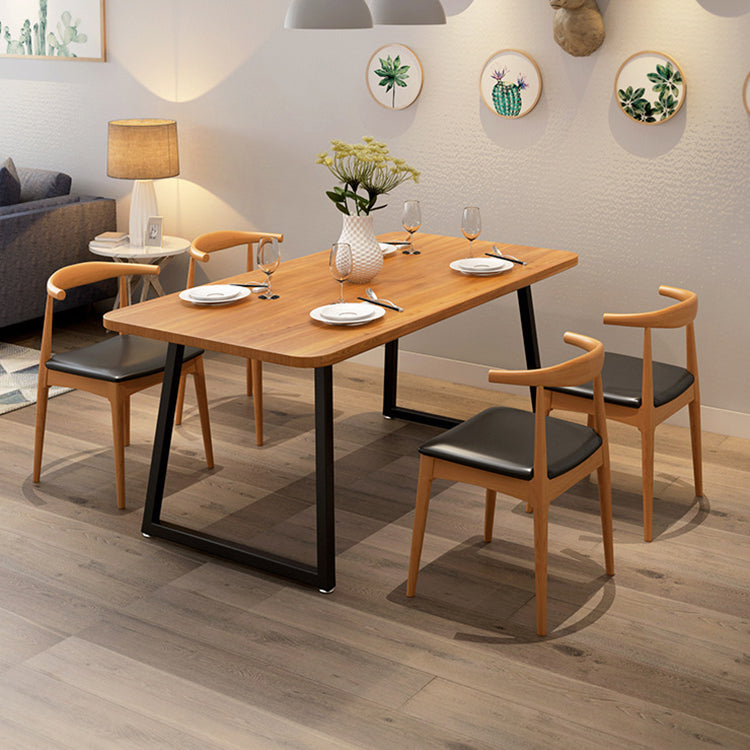 Industrial Dining Set 1/2/5 Pcs Solid Wood Dining Table and Chairs Clearhalo 'Dining Room Sets' 'Dining Tables & Seating' 'dining_room_set' 'furn' 'furn_dining_room_set' 'Furniture' 'Kitchen & Dining Furniture' 5475409