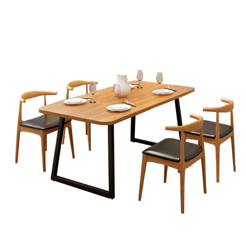 Industrial Dining Set 1/2/5 Pcs Solid Wood Dining Table and Chairs Clearhalo 'Dining Room Sets' 'Dining Tables & Seating' 'dining_room_set' 'furn' 'furn_dining_room_set' 'Furniture' 'Kitchen & Dining Furniture' 5475411