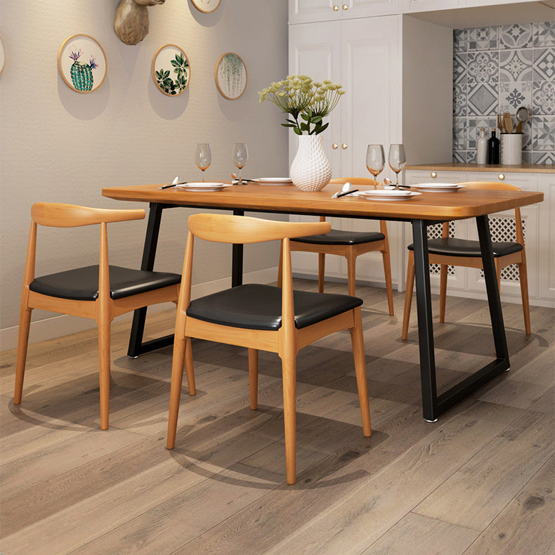 Industrial Dining Set 1/2/5 Pcs Solid Wood Dining Table and Chairs Clearhalo 'Dining Room Sets' 'Dining Tables & Seating' 'dining_room_set' 'furn' 'furn_dining_room_set' 'Furniture' 'Kitchen & Dining Furniture' 5475414