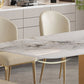 Luxurious Sintered Stone Top Dining Set Rectangle 1/4/5/6/7 Pieces Dining Room Table Set Clearhalo 'Dining Room Sets' 'Dining Tables & Seating' 'dining_room_set' 'furn' 'furn_dining_room_set' 'Furniture' 'Kitchen & Dining Furniture' 5475428