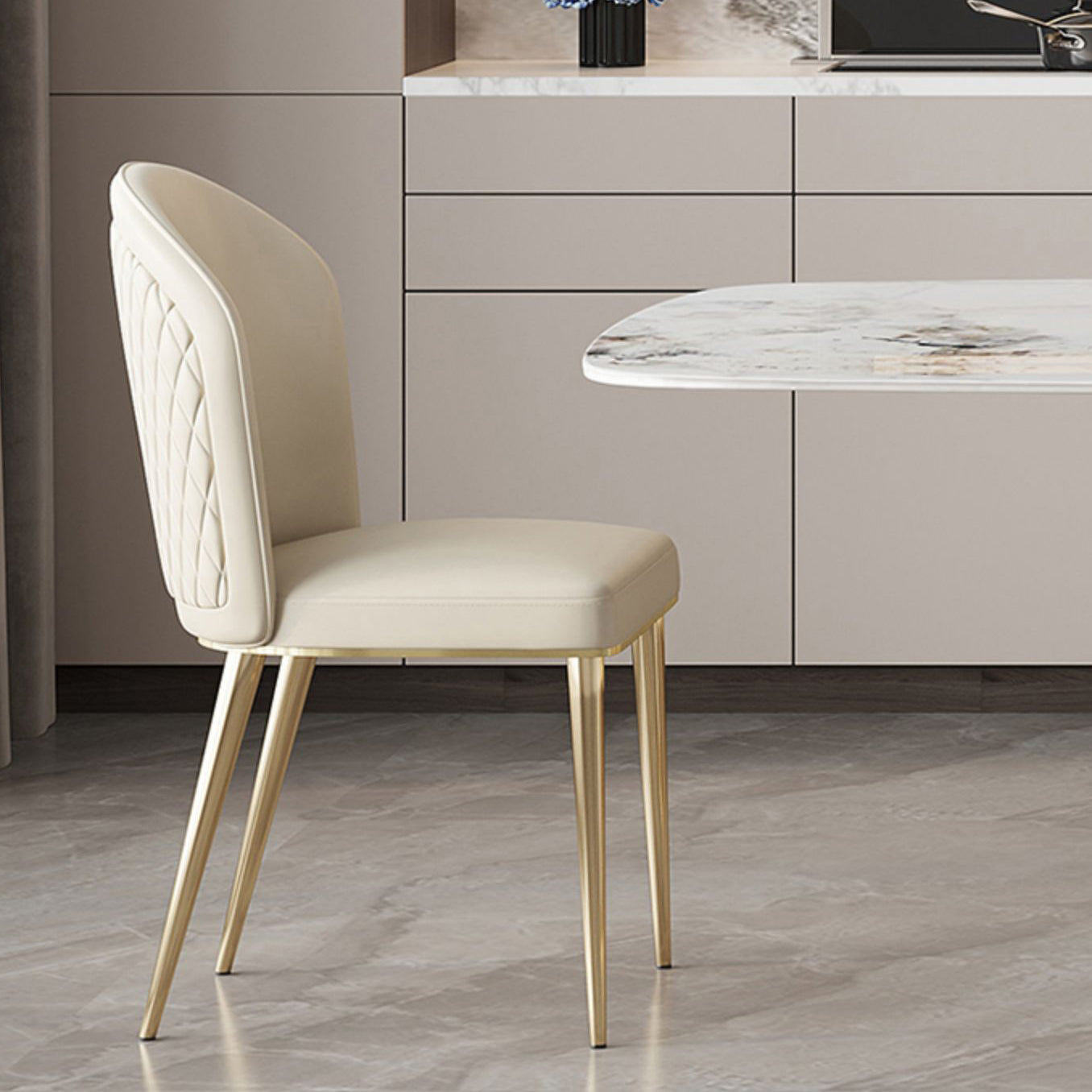 Luxurious Sintered Stone Top Dining Set Rectangle 1/4/5/6/7 Pieces Dining Room Table Set Clearhalo 'Dining Room Sets' 'Dining Tables & Seating' 'dining_room_set' 'furn' 'furn_dining_room_set' 'Furniture' 'Kitchen & Dining Furniture' 5475431