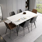 Moderne eetkamerset 1/4/7-delige gesinterde stenen tafel met vleugelstoelen