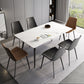 Moderne eetkamerset 1/4/7-delige gesinterde stenen tafel met vleugelstoelen