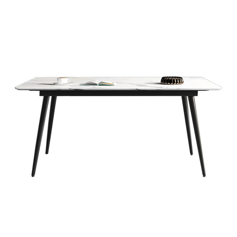 Moderne eetkamerset 1/4/7-delige gesinterde stenen tafel met vleugelstoelen