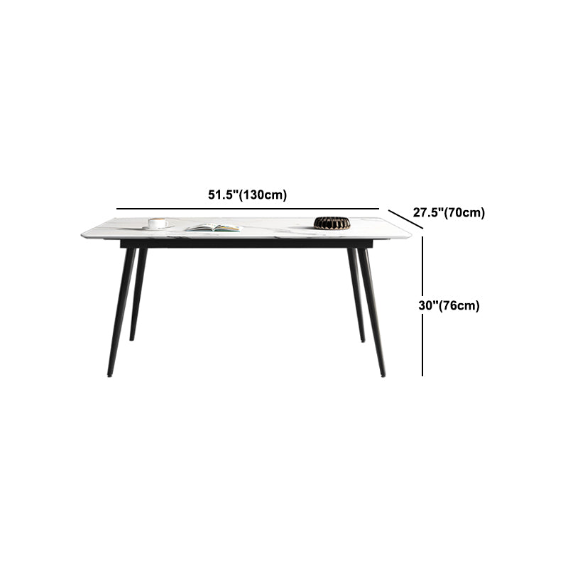Moderne eetkamerset 1/4/7-delige gesinterde stenen tafel met vleugelstoelen
