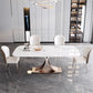 Nordic Sintered Stone Top Dining Set Rectangle 1/4/5/6 Pieces Dining Room Table Set 5 Pieces: Table, 4 Chairs Clearhalo 'Dining Room Sets' 'Dining Tables & Seating' 'dining_room_set' 'furn' 'furn_dining_room_set' 'Furniture' 'Kitchen & Dining Furniture' 5475458