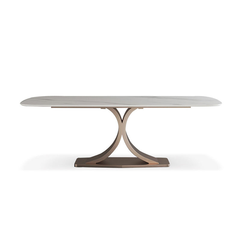 Nordic Sintered Stone Top Dining Set Rectangle 1/4/5/6 Pieces Dining Room Table Set Clearhalo 'Dining Room Sets' 'Dining Tables & Seating' 'dining_room_set' 'furn' 'furn_dining_room_set' 'Furniture' 'Kitchen & Dining Furniture' 5475461