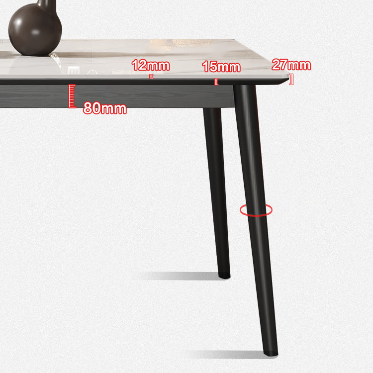 Ensemble de Table à manger moderne, ensemble de Table à manger rectangulaire avec chaises à oreilles, 1/4/5/7 pièces