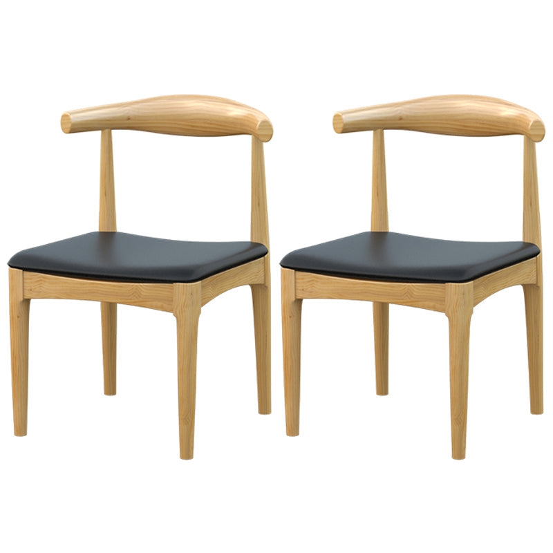 Contemporary Dining Set 1/4/5 Pcs Solid Wood Dining Table and Chairs 2 Black Chairs Clearhalo 'Dining Room Sets' 'Dining Tables & Seating' 'dining_room_set' 'furn' 'furn_dining_room_set' 'Furniture' 'Kitchen & Dining Furniture' 5475498
