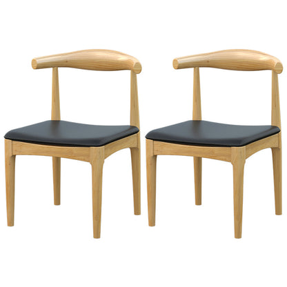 Contemporary Dining Set 1/4/5 Pcs Solid Wood Dining Table and Chairs 2 Black Chairs Clearhalo 'Dining Room Sets' 'Dining Tables & Seating' 'dining_room_set' 'furn' 'furn_dining_room_set' 'Furniture' 'Kitchen & Dining Furniture' 5475498