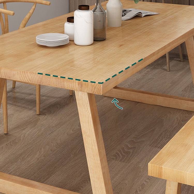 Contemporary Dining Set 1/4/5 Pcs Solid Wood Dining Table and Chairs Clearhalo 'Dining Room Sets' 'Dining Tables & Seating' 'dining_room_set' 'furn' 'furn_dining_room_set' 'Furniture' 'Kitchen & Dining Furniture' 5475499