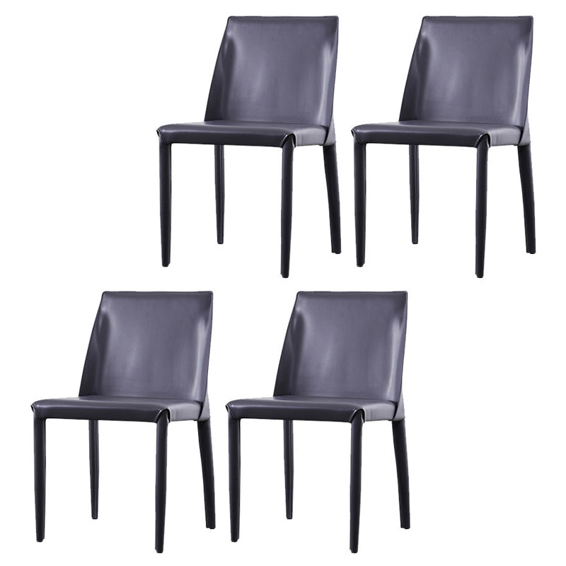 Modern Dining Set 1/4/5/6 Pcs Sintered Stone Dining Table with Side Chairs 4 Grey Chairs Clearhalo 'Dining Room Sets' 'Dining Tables & Seating' 'dining_room_set' 'furn' 'furn_dining_room_set' 'Furniture' 'Kitchen & Dining Furniture' 5475513