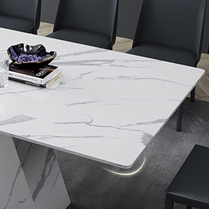 Modern Dining Set 1/4/5/6 Pcs Sintered Stone Dining Table with Side Chairs Clearhalo 'Dining Room Sets' 'Dining Tables & Seating' 'dining_room_set' 'furn' 'furn_dining_room_set' 'Furniture' 'Kitchen & Dining Furniture' 5475518