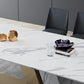 Modern Dining Set 1/4/5/6 Pcs Sintered Stone Dining Table with Side Chairs Clearhalo 'Dining Room Sets' 'Dining Tables & Seating' 'dining_room_set' 'furn' 'furn_dining_room_set' 'Furniture' 'Kitchen & Dining Furniture' 5475520