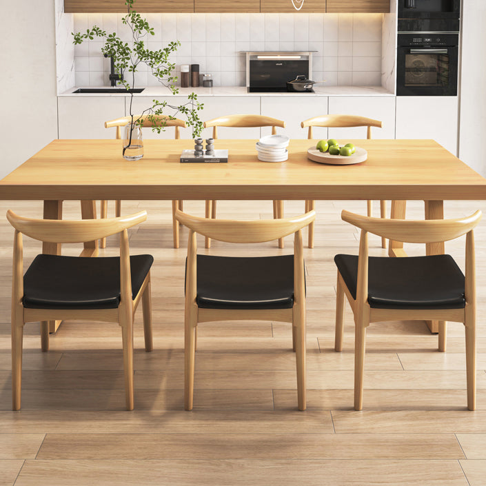 Modern Dining Set 1/2/3/4/5/7 Pcs Solid Wood Dining Table and Chairs Clearhalo 'Dining Room Sets' 'Dining Tables & Seating' 'dining_room_set' 'furn' 'furn_dining_room_set' 'Furniture' 'Kitchen & Dining Furniture' 5475539