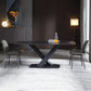 Juego de comedor moderno de piedra sinterizada de 1/3/4/5 piezas con mesa rectangular y sillas laterales