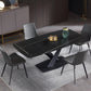 Juego de comedor moderno de piedra sinterizada de 1/3/4/5 piezas con mesa rectangular y sillas laterales