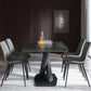 Juego de comedor moderno de piedra sinterizada de 1/3/4/5 piezas con mesa rectangular y sillas laterales