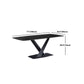 Juego de comedor moderno de piedra sinterizada de 1/3/4/5 piezas con mesa rectangular y sillas laterales