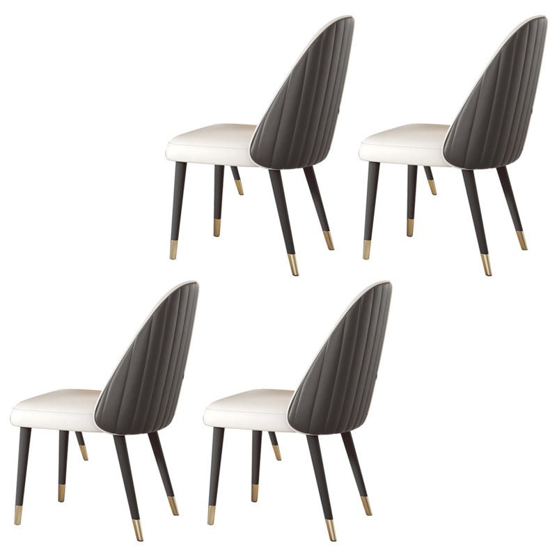 Round Glam Dining Room Set 1/4/5/9 Pcs Sintered Stone Dining Table and Chairs 4 White Chairs Clearhalo 'Dining Room Sets' 'Dining Tables & Seating' 'dining_room_set' 'furn' 'furn_dining_room_set' 'Furniture' 'Kitchen & Dining Furniture' 5475603