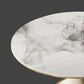 Round Glam Dining Room Set 1/4/5/9 Pcs Sintered Stone Dining Table and Chairs Clearhalo 'Dining Room Sets' 'Dining Tables & Seating' 'dining_room_set' 'furn' 'furn_dining_room_set' 'Furniture' 'Kitchen & Dining Furniture' 5475608