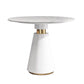 Metalen traditionele luxe ronde tafel voor eetkamer Stenen tafel met voetstuk