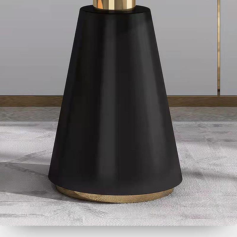 Metalen traditionele luxe ronde tafel voor eetkamer Stenen tafel met voetstuk