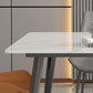 Rectangle 4 Legs Kitchen Table Industrial Sintered Stone Dining Desk