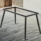 Rectangle 4 Legs Kitchen Table Industrial Sintered Stone Dining Desk